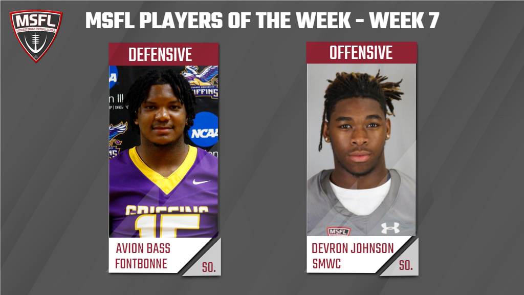 Fontbonne and SMWC earn final MSFL Player of the Week honors